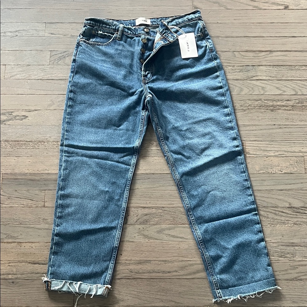 Frame Denim Cropped Blue Jeans